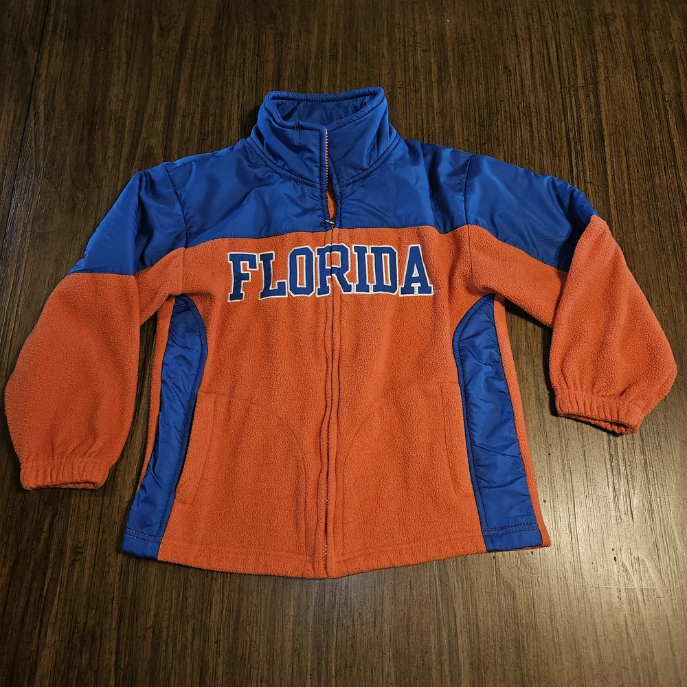NCAA Gators Vibrant Blue and Orange Apparel Kids Jacket Size 8